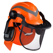 Full Face Protective Safety Helmet With Visor & Sun Shade, ABS Safeti Hard Hat for Construction Industrial Welding Chainsaw